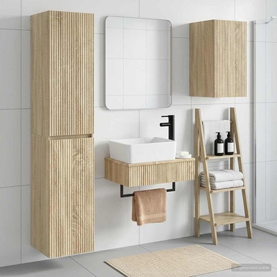 vidaXL Комплект мебели за баня 3 бр. Дъб сонома 33 x 34, 5 x 160 см (3406055)