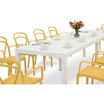 BICA King Double/Vague бяло/оранжево комплект градински мебели за 10 души Bica (BC439BL-10xBC312TU)