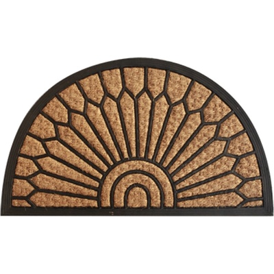 Horecano Изтривалка Horecano - Полукръг, 45 x 75 cm, бежово-черна (011555)