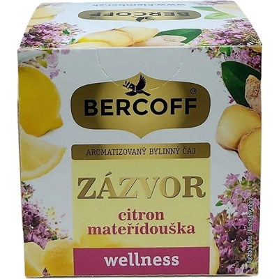 Bercoff Wellness Zázvor citrón materina dúška aromatizovaný bylinný čaj 10 x 2 g
