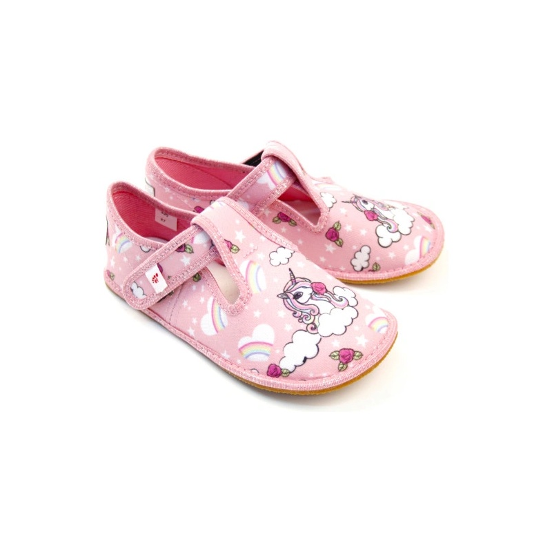 EF barefoot papuče 395 Pink Unicorn
