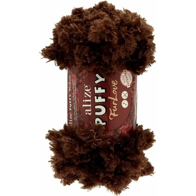 Alize Puffy Furlove 493 hnedá