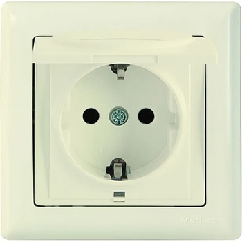 Image 1 of Mutlusan КОНТАКТ ЕДИНИЧЕН С КАПАК 16А КРЕМ ДАРИЯ--- (0904010630)