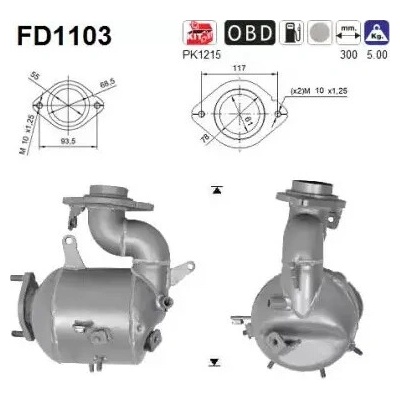 AS Filtr pevných částic ASA FD1103