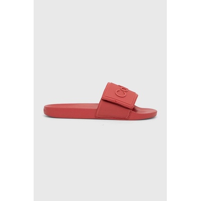 Calvin Klein Чехли Calvin Klein ADJ POOL SLIDE TPU в червено HM0HM01437 (HM0HM01437)