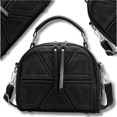 Elegantní dámská taška přes rameno SUITCASE ekologická umělá kůže Zlaté Kování 23x18x9 cm