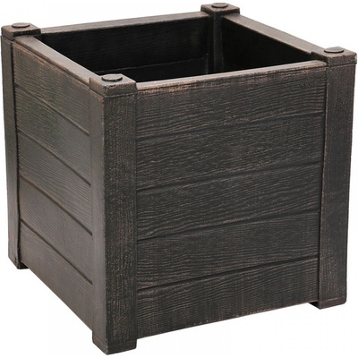 Roto květináč TEAK S imitace dřeva / 400 x 400 x 400 mm