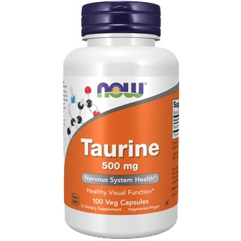 NOW NOW Taurine (Таурин) 500 мг, 100 растителни капсули
