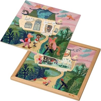 Educo Голям дървен двуслоен пъзел Educo - Музеят на динозаврите (900000075)