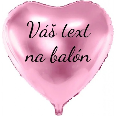 Personal PartyDeco Fóliový balón s textemRůžové srdce 61 cm