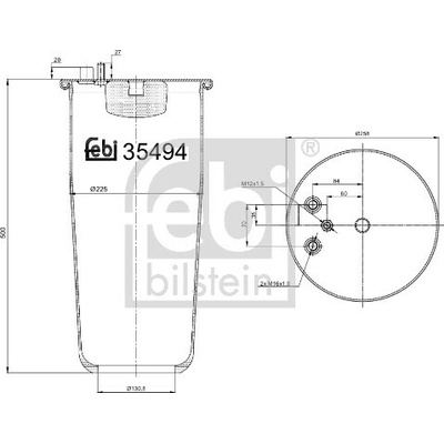 Měch - pneumatické odpružení FEBI BILSTEIN 35494