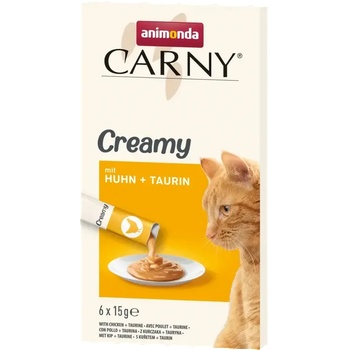 Animonda Carny creamy течно лакомство с пилешко и таурин 6х15gr