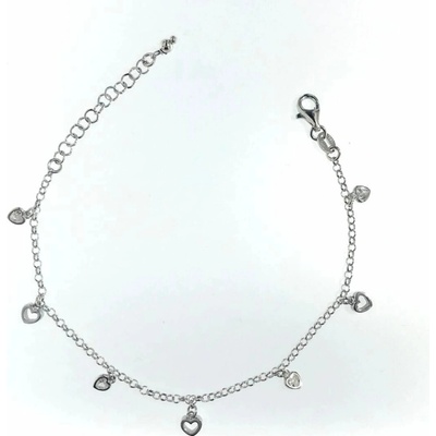 INFINITYSILVER Strieborný náramok so srdiečkami 18104117+