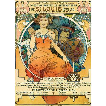 Image 1 of Bluebird Puzzle - Puzzle Alfonz Mucha: Exposition Universelle et Internationale de St. Louis - 1 000 piese