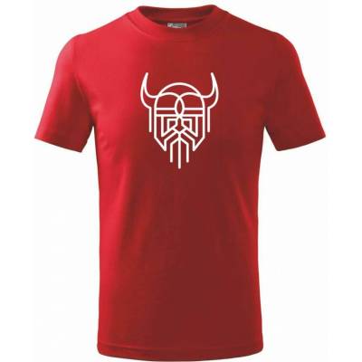 Viking logo tričko detské Červená
