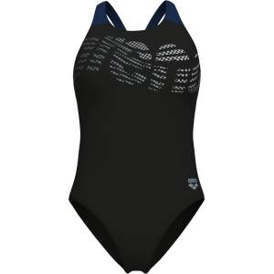 arena Дамски бански костюм Arena Women's Flowing Swimsuit V Back Swimsuit - Black / Navy - размер 34 (EU) (150-5755-0111)