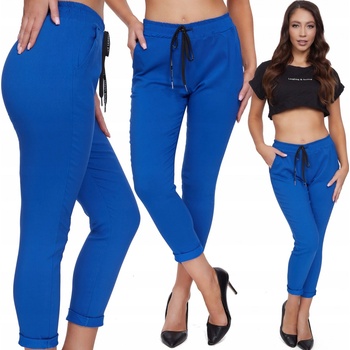 Fashionweek Super pohodlné Dámské cigaretové kalhoty TC204 modré