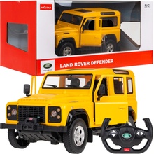 Land Rover Defender žltý RASTAR model Auto na diaľkové ovládanie + 2,4 GHz diaľkové ovládanie + Manuálne otváranie dverí 1:14