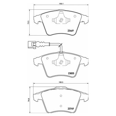 BREMBO Súprava brzdových doštičiek P 85 149