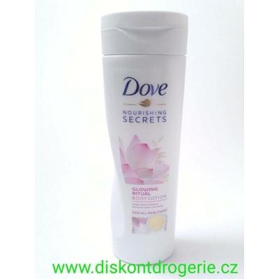 Dove Nourishing Secrets Glowing Ritual tělové mléko (Lotus Flower Extract and Rice Milk) 250 ml