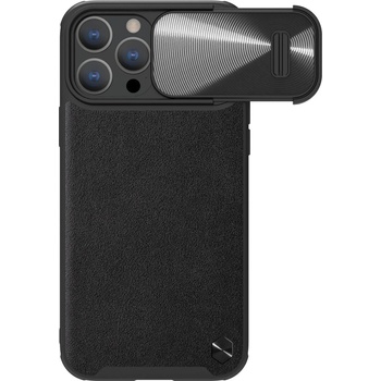 Nillkin Кейс с протектор за камера Nillkin CamShield Leather S за iPhone 14 Pro Max, черен (KXG0037990)