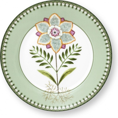 Pip Studio Lily & Lotus talířek Ø21cm, zelený