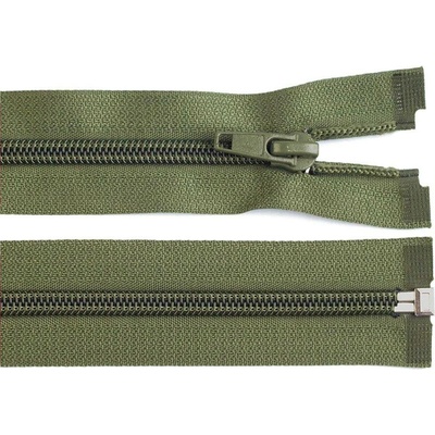 Pro Háčkování Spirálový zip No 5 dělitelný 30 cm olivový