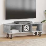 vidaXL ТВ стойка 100 x 35 x 35 см Циментено сиво Инженерна дървесина (891035)