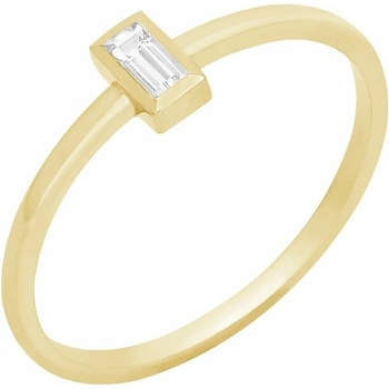 Eppi zlatý minimalistický prsten s baguette safírem Avice R41899