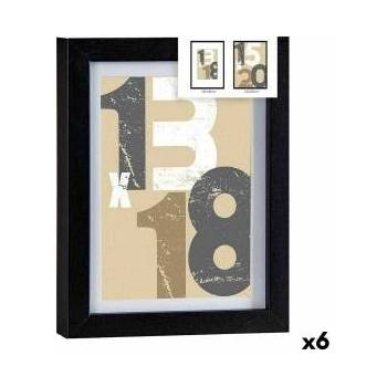 Gift Decor Рамка за снимки 18 x 23 x 2, 5 cm Черен Cтъкло Дървен MDF (6 броя)