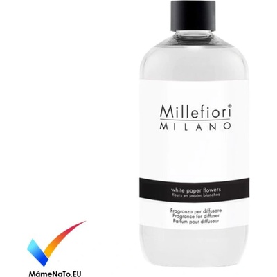 Millefiori Milano White Paper Flowers aroma náplň pro difuzér 500 ml