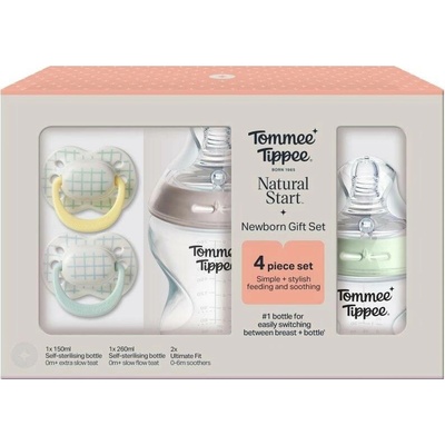 Tommee Tippee Natural Start anti colic novorozenecký starter kit samosterilizačních lahviček 150 ml a 260 ml