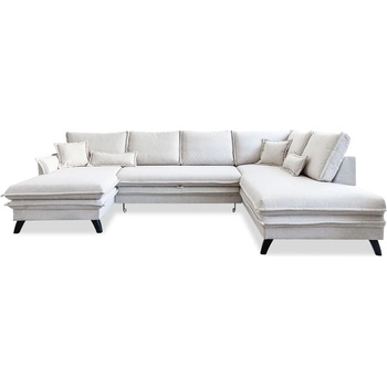 Miuform Светлобежов U-образен разтегателен диван, десен ъгъл Charming Charlie - Miuform (Charming Charlie LCBKL-2Q-HAEECR lin1)