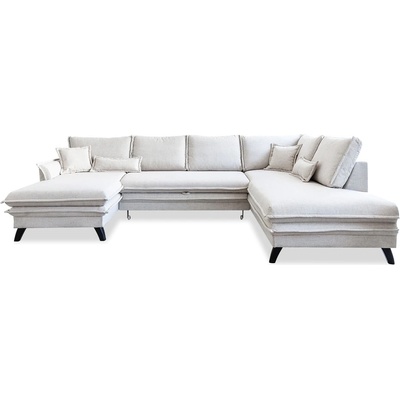 Miuform Светлобежов U-образен разтегателен диван, десен ъгъл Charming Charlie - Miuform (Charming Charlie LCBKL-2Q-HAEECR lin1)