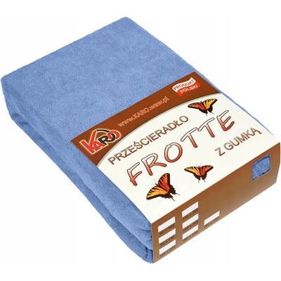 KARO Froté prostěradlo s gumou MODRÉ ELASTICKÉ 180x200