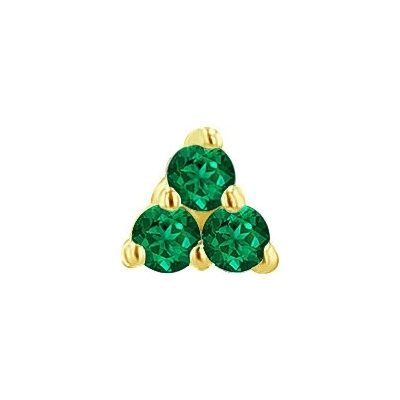 Eppi Zlatá piercing náušnica so smaragdmi Rossi E46047
