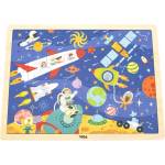 Viga Toys Дървен пъзел Viga Toys - Космос, 48 части (44586) - ozone