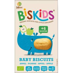 BISkids - БИО меки детски бисквити с ябълков сок без добавена захар 6М+, 120гр