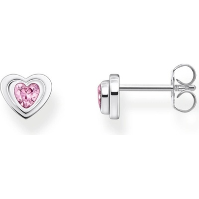 Thomas Sabo náušnice Heart-shape with pink zirconia H2271-643-9