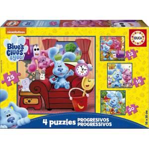 Educa - Puzzle 4v1 Blue's Clues - 1 - 39 piese