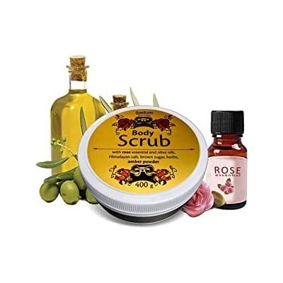 Sedum telový peeling Ruža s himalájskou soľou 400 g