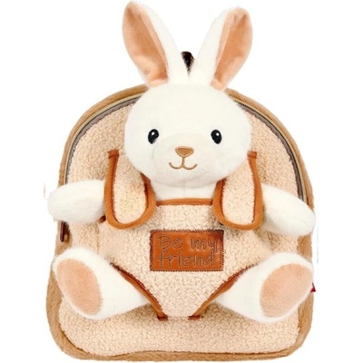 Dětský plyšový batoh s odnímatelnou hračkou Perletti Toys, ZAJÍČEK, 13092