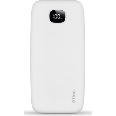 Ttec Портативна батерия ttec - ChargeUp Pro, 20 000 mAh, бяла (8694470004525)