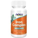 NOW Iron Complex, Желязо комплекс, 100 Таблетки (NF1440)