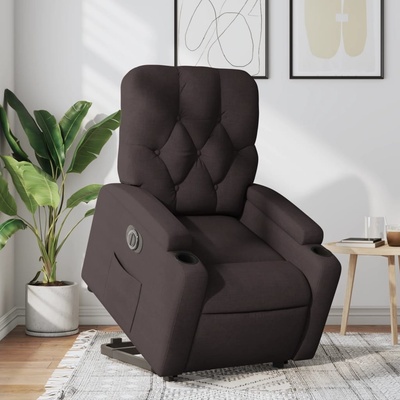 vidaXL 11461.3204739 Elektrické zvedací polohovací tmavě hnědé textil