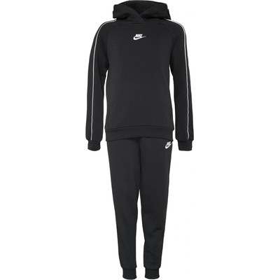 Nike K SPORTSWEAR CLUB FLC HDY TRACKSUIT čierna biela