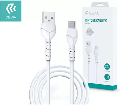Devia EC144 USB - MicroUSB 1m bílý