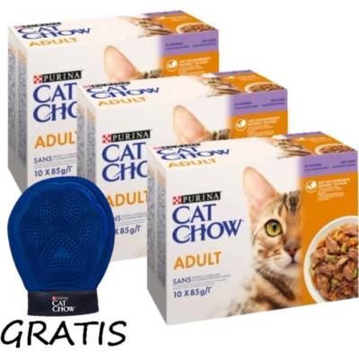 PURINA Cat Chow Krmivo pro dospělé kočky s jehněčím masem a zelenými fazolkami v želé 30x85 g