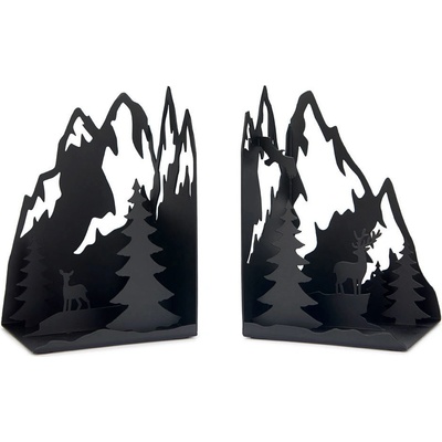 Balvi Knižní zarážky Mountains 28006, černé – Zboží Mobilmania