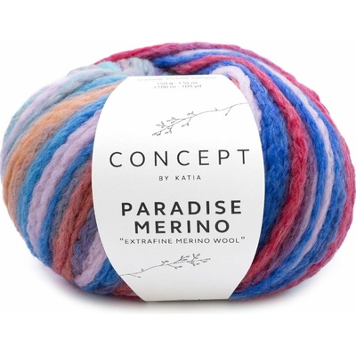 PARADISE MERINO Katia Farby PARADISE MERINO: 501 vínová-modrá-oranžová-fialová